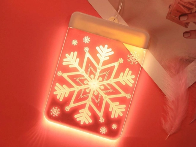 Lumière de vitrail LED de Noël pour fenêtre