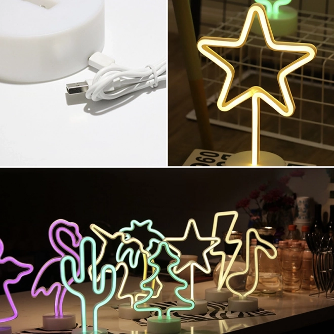 Étoile néon décorative LED