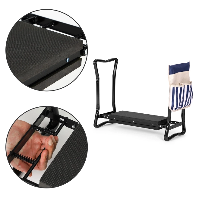 Tabouret de jardin pliable 2en1