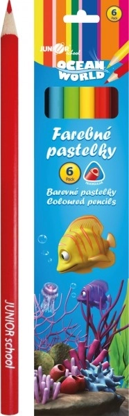 Crayons de couleur Ocean World triangulaires 6 pcs