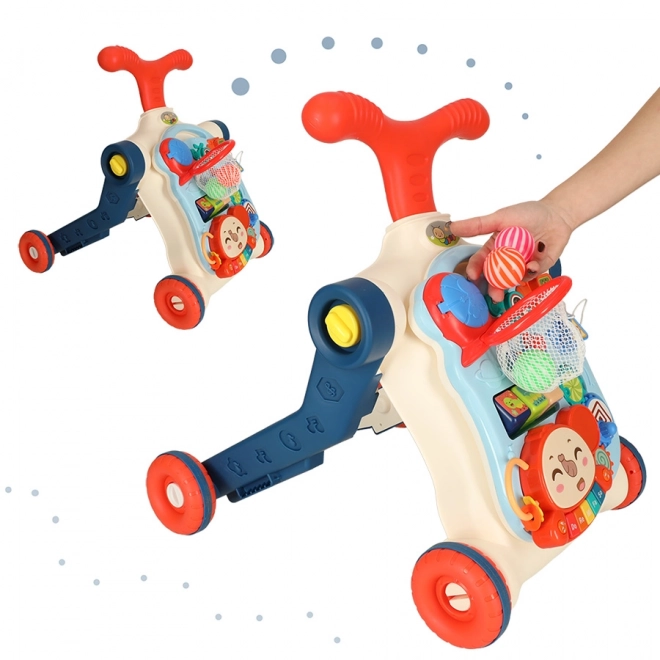 Trotteur multifonctionnel pour enfants et table interactive 5 en 1