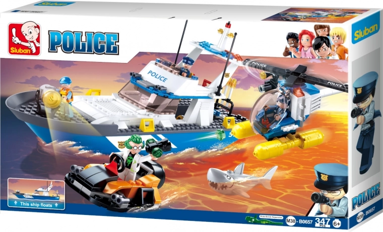 Set de jeu complet avec bateau et hélicoptère