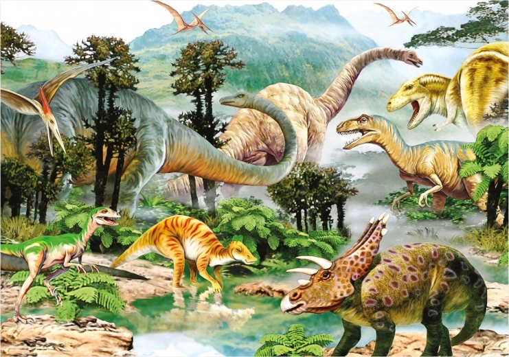 Monde coloré des dinosaures