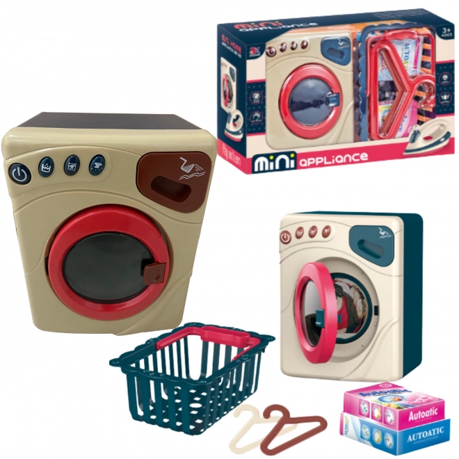 Machine à laver et panier à linge - jouet sonore, lumière
