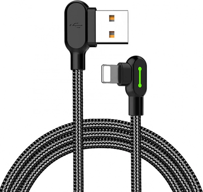 Câble de charge USB-Lightning coudé Mcdodo 3 m noir