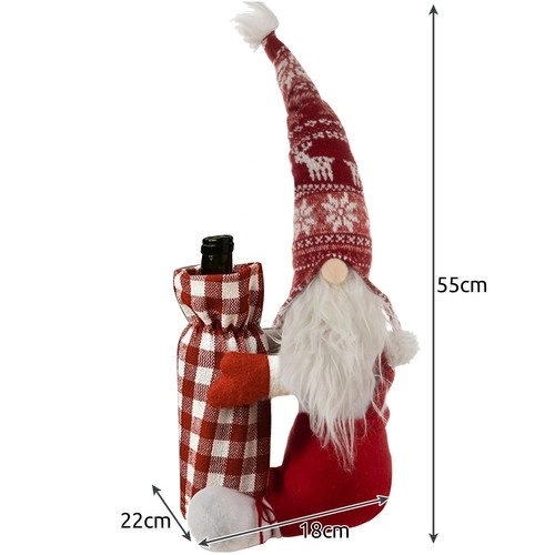 Lutin de Noël avec sac pour bouteille Ruhhy 22508
