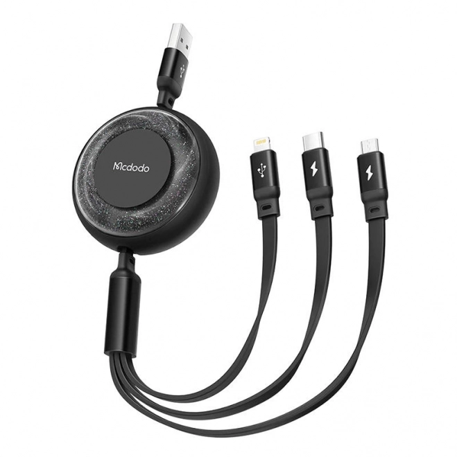 Câble 3-en-1 de USB à USB-C / Lightning / Micro USB, Mcdodo CA-3570, 1,2 m (noir)