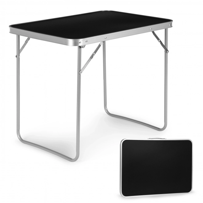 Table de camping pliante table de pique-nique plateau 80x60 cm noir