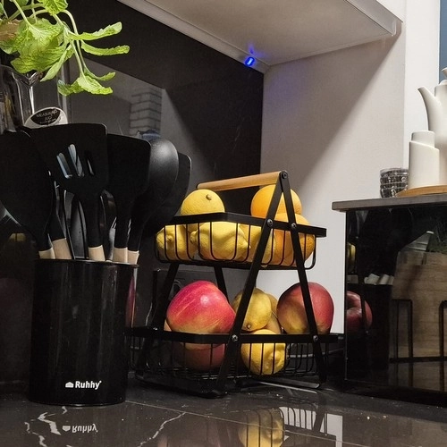 Panier à deux niveaux pour fruits et légumes de style loft