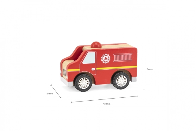 Voiture de pompier en bois Viga
