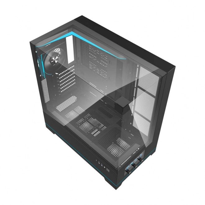 Boîtier d'ordinateur Darkflash DY450 PRO avec ventilateur noir