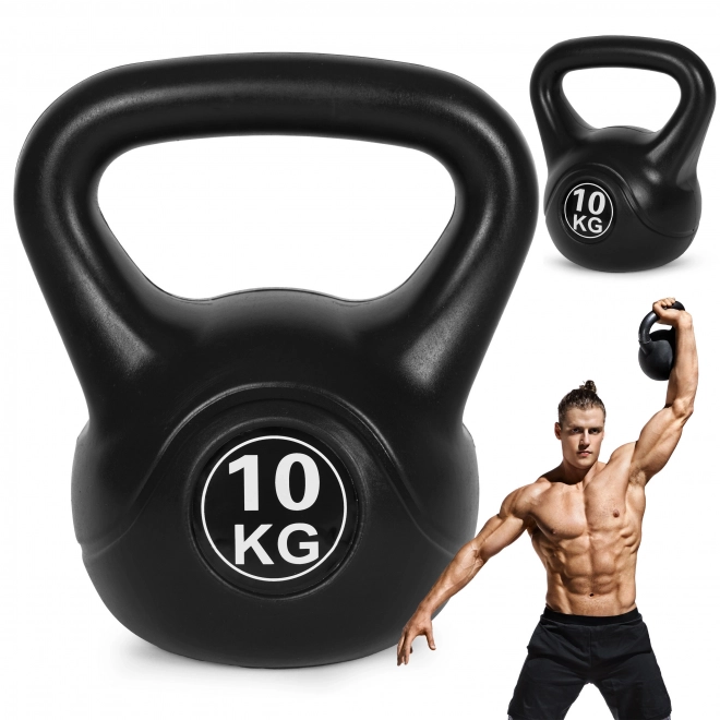 Kettlebell pour l'entraînement noir - 10kg