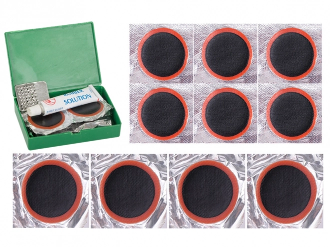 Kit de réparation de vélo avec colle pour chambre à air