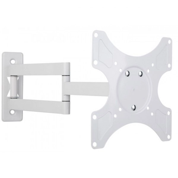 Support mural pour LCD / LED 19-37 pouces, double bras, réglable, blanc
