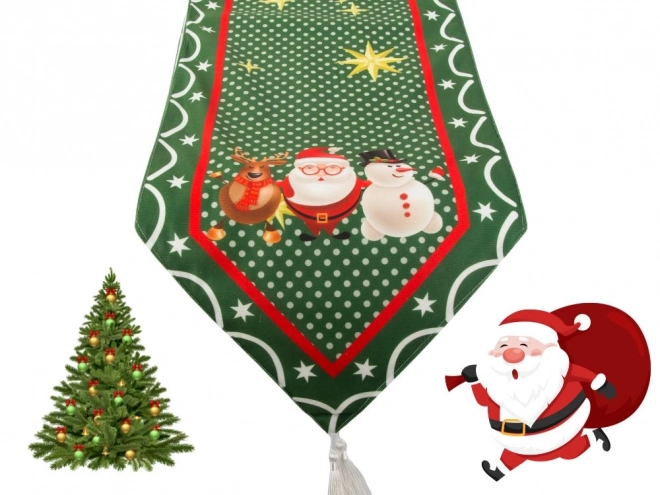 Chemin de table de Noël vert 205x35 cm