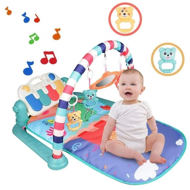 Tapis éducatif pour tout-petits avec piano - vert, modèle II