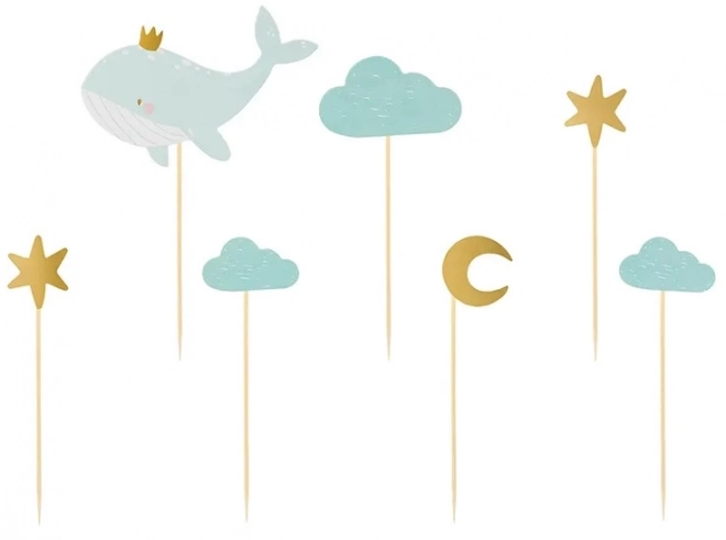 Décoration pour cupcakes - Baleine