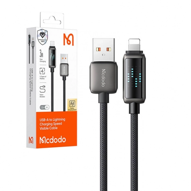 Câble USB-A vers Lightning Mcdodo avec affichage LED 1,2 m