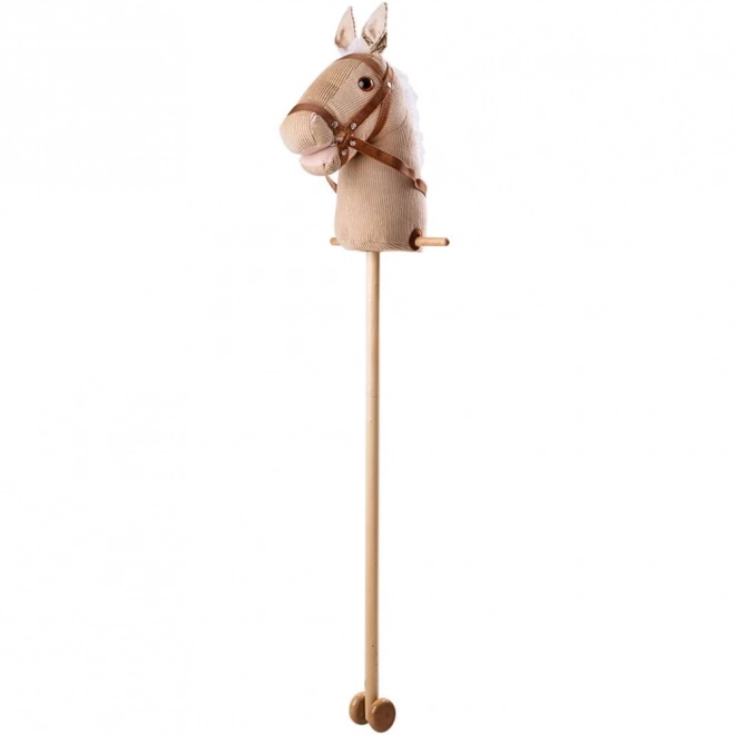 Cheval en velours côtelé sur bâton Bigjigs Toys