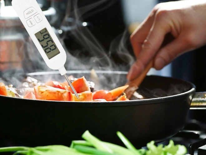 Thermomètre de cuisine numérique avec écran LCD