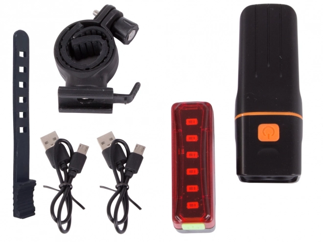 Ensemble de lumières LED avant et arrière pour vélo avec chargement USB