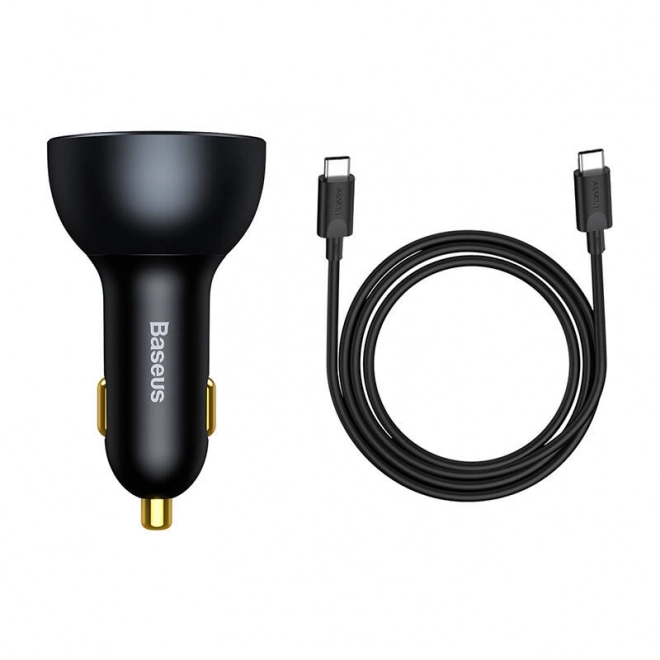 Chargeur de voiture Baseus Qualcomm, USB, 2x USB-C, 160 W (gris)
