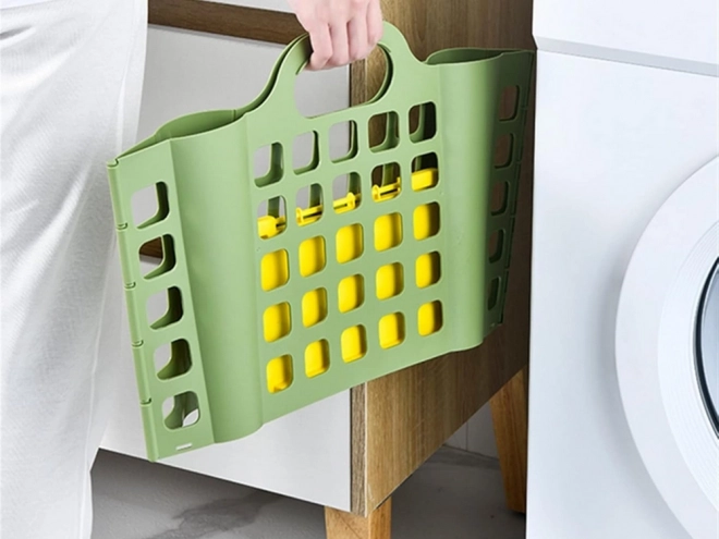 Panier pliant en plastique pour courses et linge