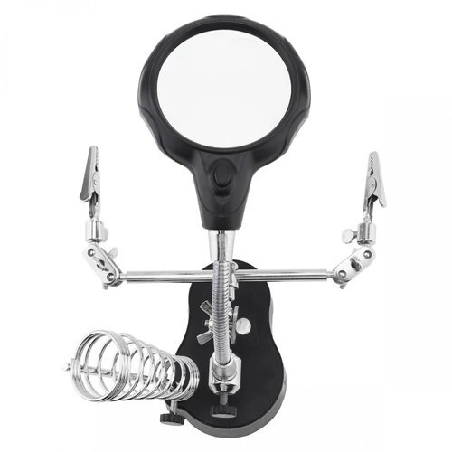 Troisième main avec loupe et éclairage LED