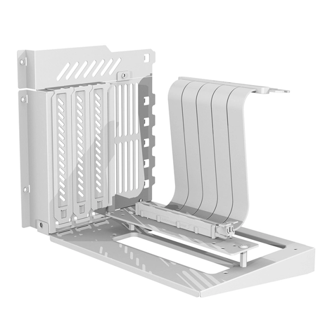 Boîtier d'ordinateur Darkflash avec ventilateurs RGB et support GPU blanc