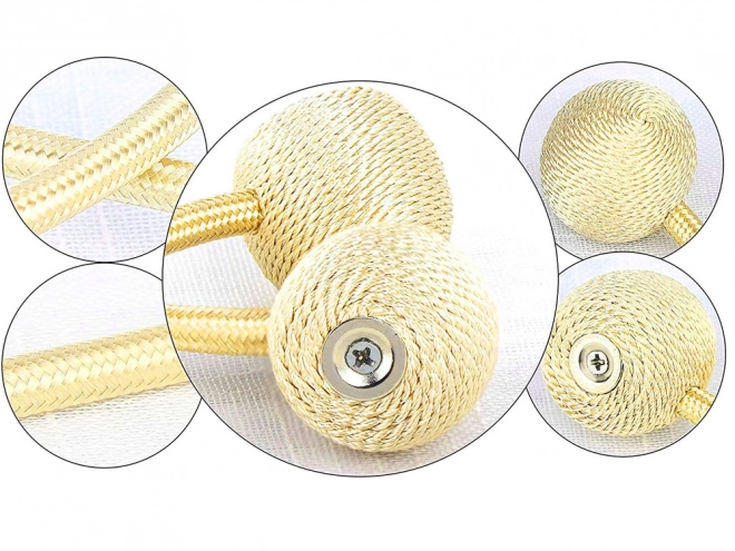 Clips magnétiques décoratifs pour rideaux – Doré