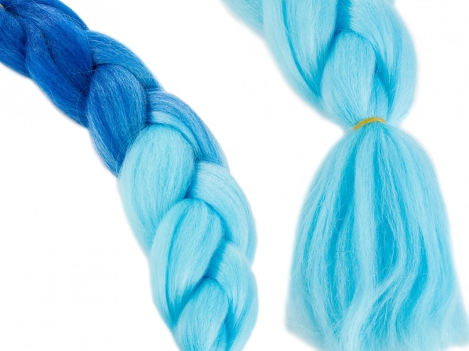 Cheveux synthétiques pour tresses ombrées bleues