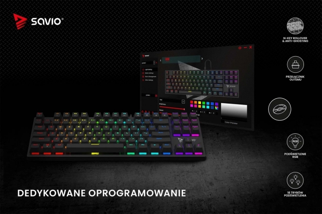 Clavier mécanique Savio Tempest X2 RGB Outemu Brown