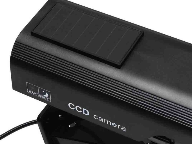 Fausse caméra murale extérieure avec LED et alimentation solaire