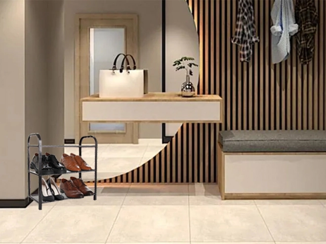 Organisateur de chaussures avec 3 étagères pour l'entrée