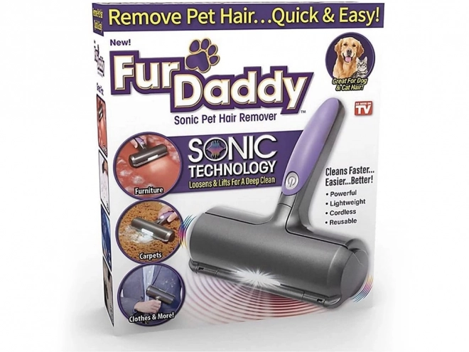 Rouleau à brosse pour poils de chien avec lumière LED