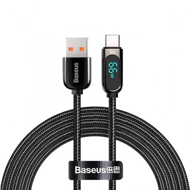 Baseus Câble d'affichage USB vers Type-C, 66W, 2 m (noir)