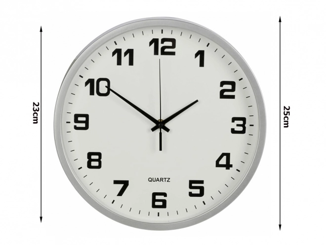Grande horloge murale silencieuse 25 cm ronde