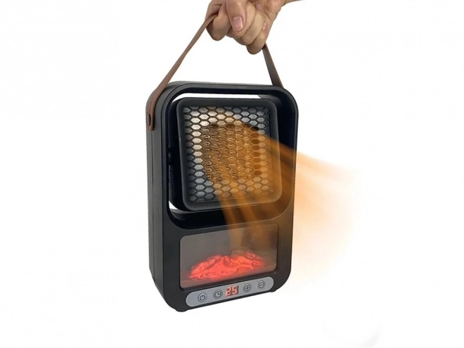 Chauffage électrique portable FAERLKA 500 W avec effet cheminée et thermostat