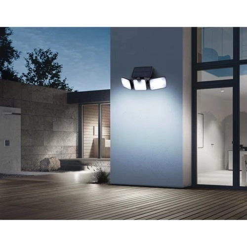Lampe de jardin solaire 180 LED avec détecteur de mouvement et crépusculaire
