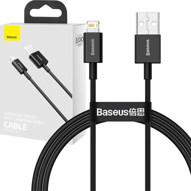 Baseus câble USB Lightning pour iPhone 1 m noir