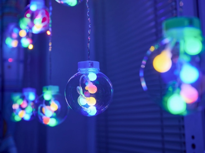 Rideau LED coloré avec ampoules - 3 m, 108 LED