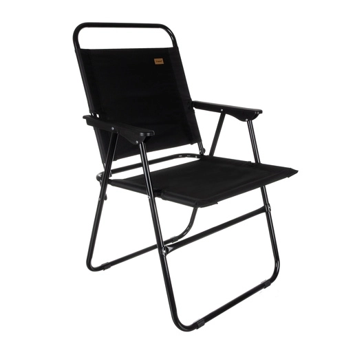 Chaise de pêche pliante noire Trizand
