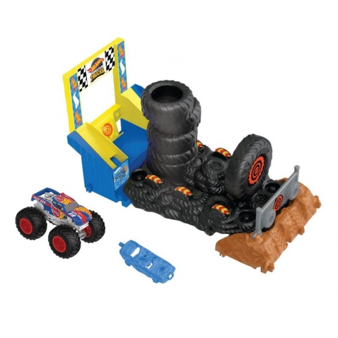 Hot Wheels Monster trucks aréna - défi de course set de jeu HNB87 – HW Tiger Shark