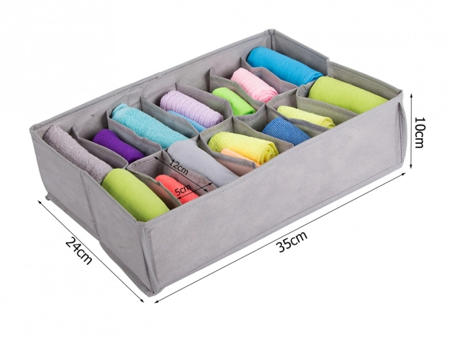 Organisateur textile pour sous-vêtements avec 14 compartiments