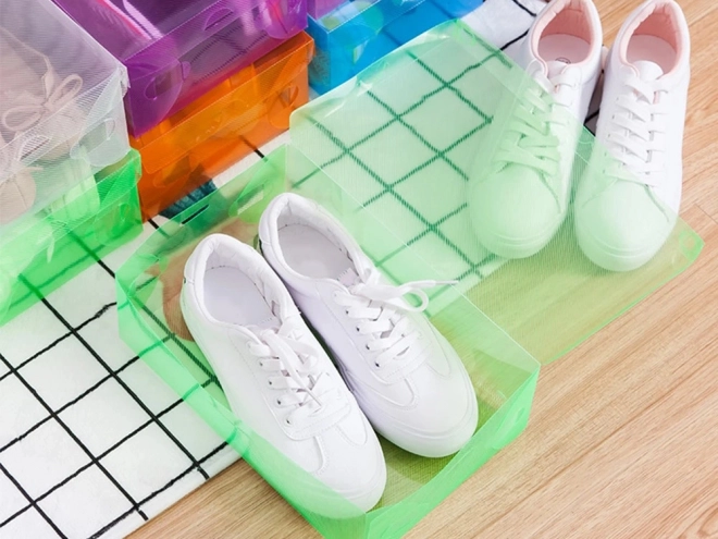 Boîtes à chaussures transparentes multicolores 10pcs