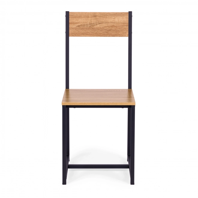 Ensemble de meubles : table et 2 chaises en métal et MDF