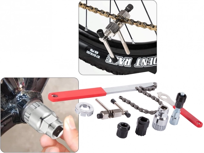 Ensemble d'outils pour manivelles de vélo clé pour chaîne sans plateau arrière
