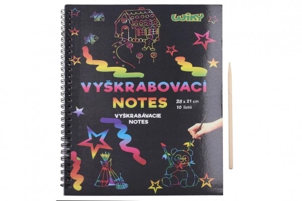 Carnet à gratter arc-en-ciel 10 feuilles