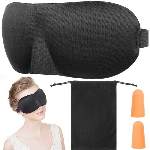 Masque de sommeil de voyage + bouchons d'oreilles