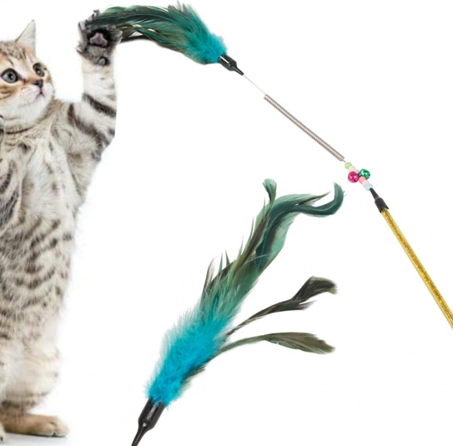 Jouet pour chats avec plumes et grelot